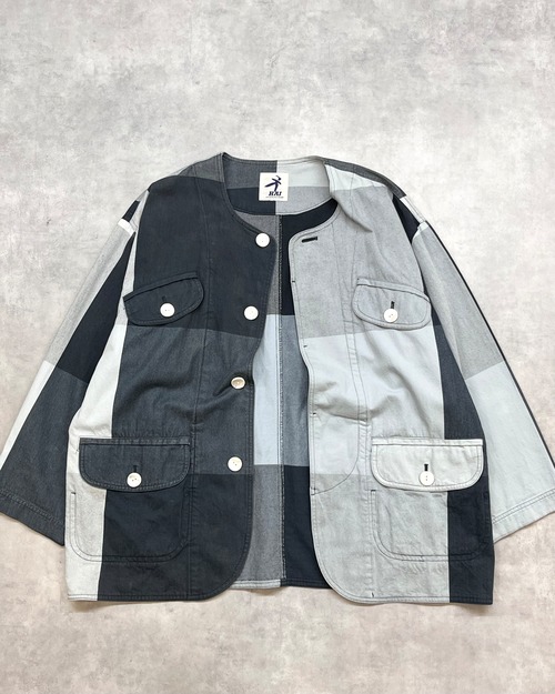 ~90s HAI SPORTING GEAR Panel Pattern Cotton Coverall Jacket