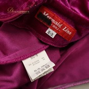 フラダンス 衣装 ワンピース ドレス ピンク系 マーメイドライン フラ ダンス ベロア 光沢 無地 シンプル 鮮やか MermaidLine MMJ エムエムジェイ 華やか 高級感 上品 かわいい