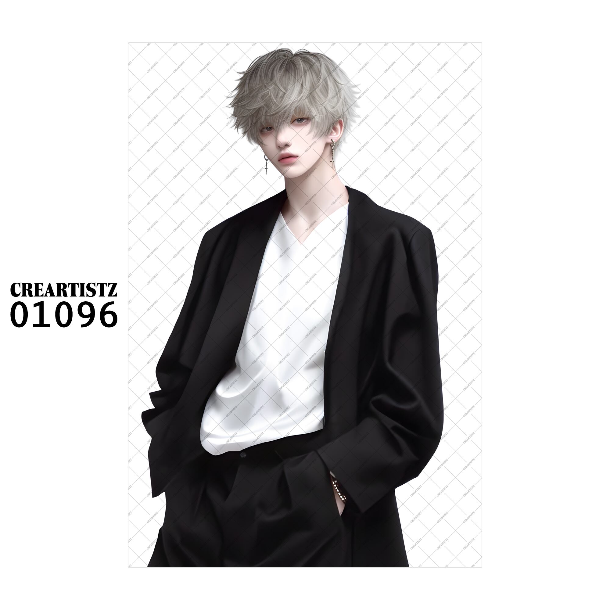 01096 ボーイ クール オリジナル ペーパー/ステッカー 4枚セット CREARTISTZ