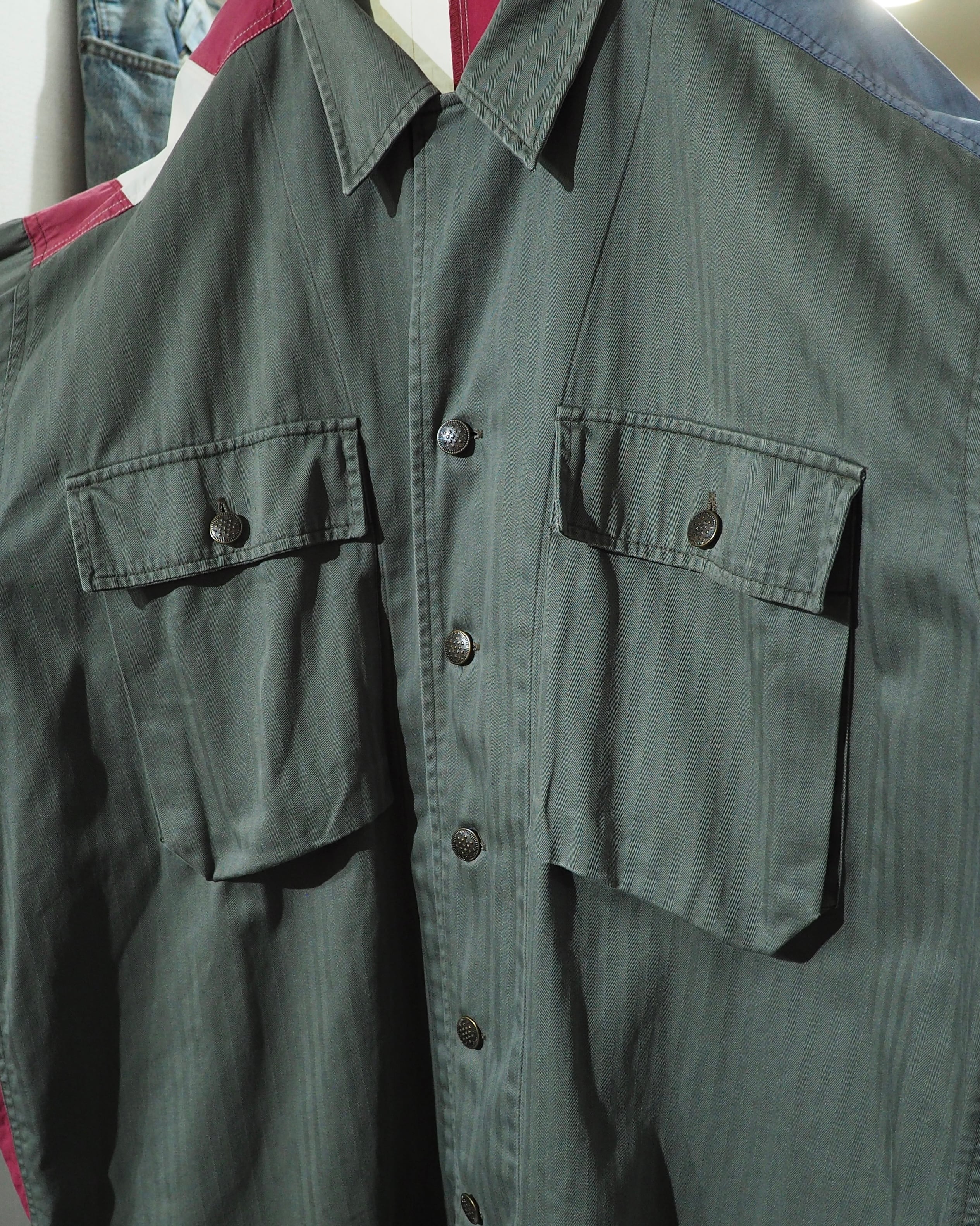 1990s ” 星条旗 ” Stars and Stripes Custom Vintage Loose Military Shirt Jacket