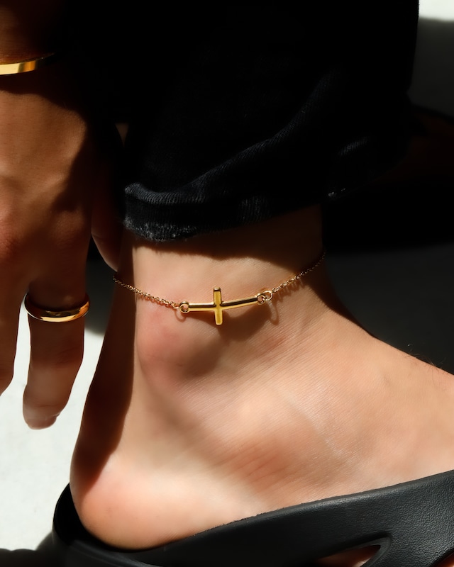 Cross anklet