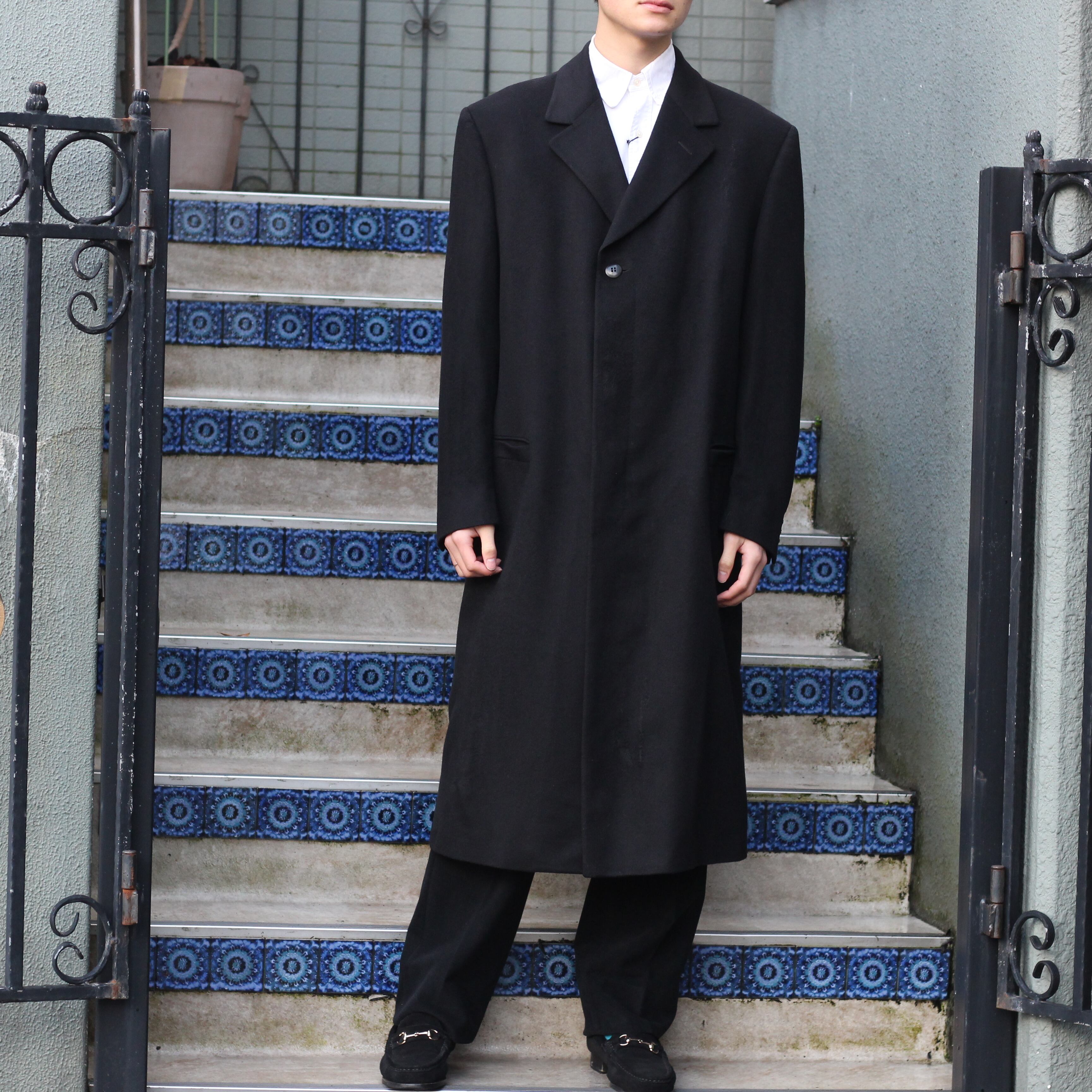 GIANNI VERSACE CASHMERE100% CHESTERFIELD COAT/ジャンニヴェルサーチ ...