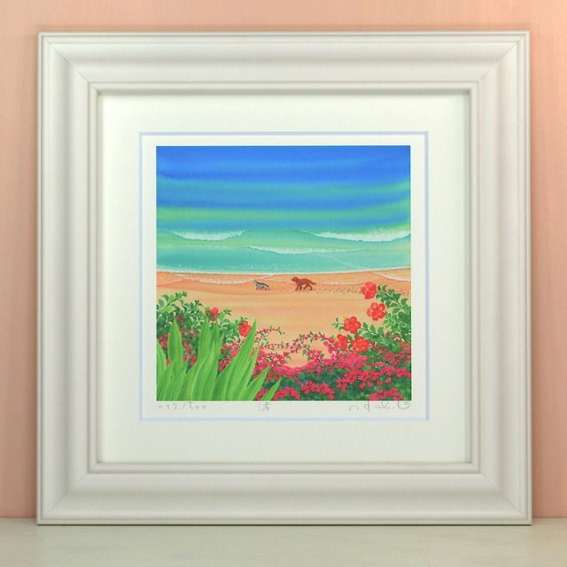 栗乃木ハルミ「渚」 rタイプ　絵画・ 額入りアート