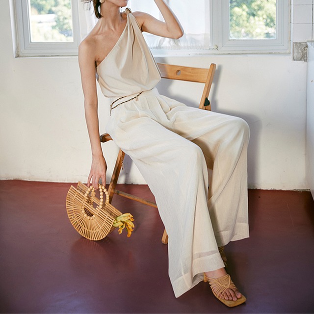 sheer wide pants 10674