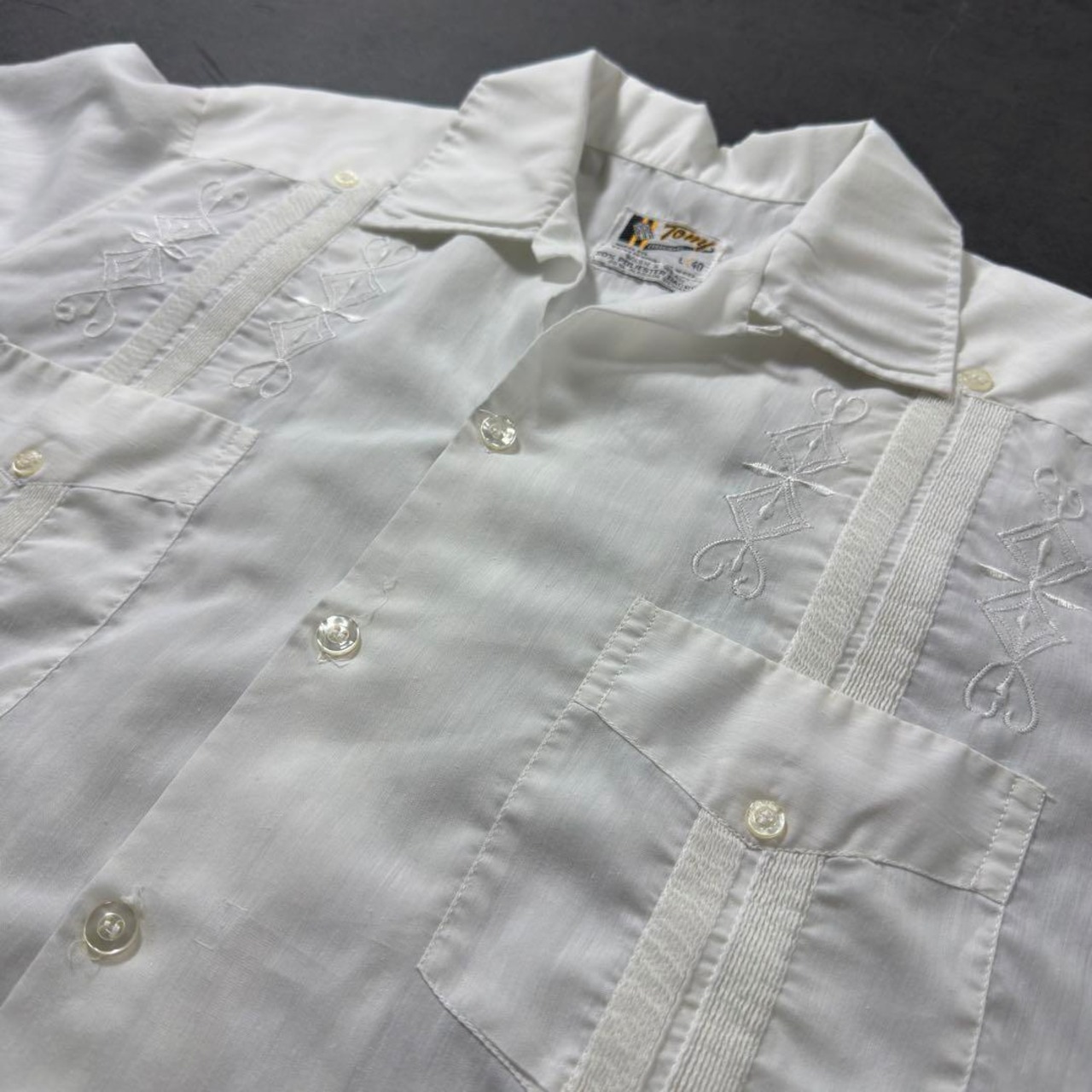 70s Tony Creaciones  cuban shirt L 古着 - 9