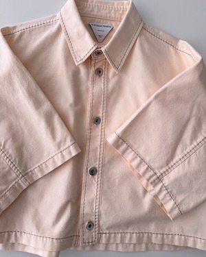 BOTTEGA VENETA　CROPPED DENIM SHIRT