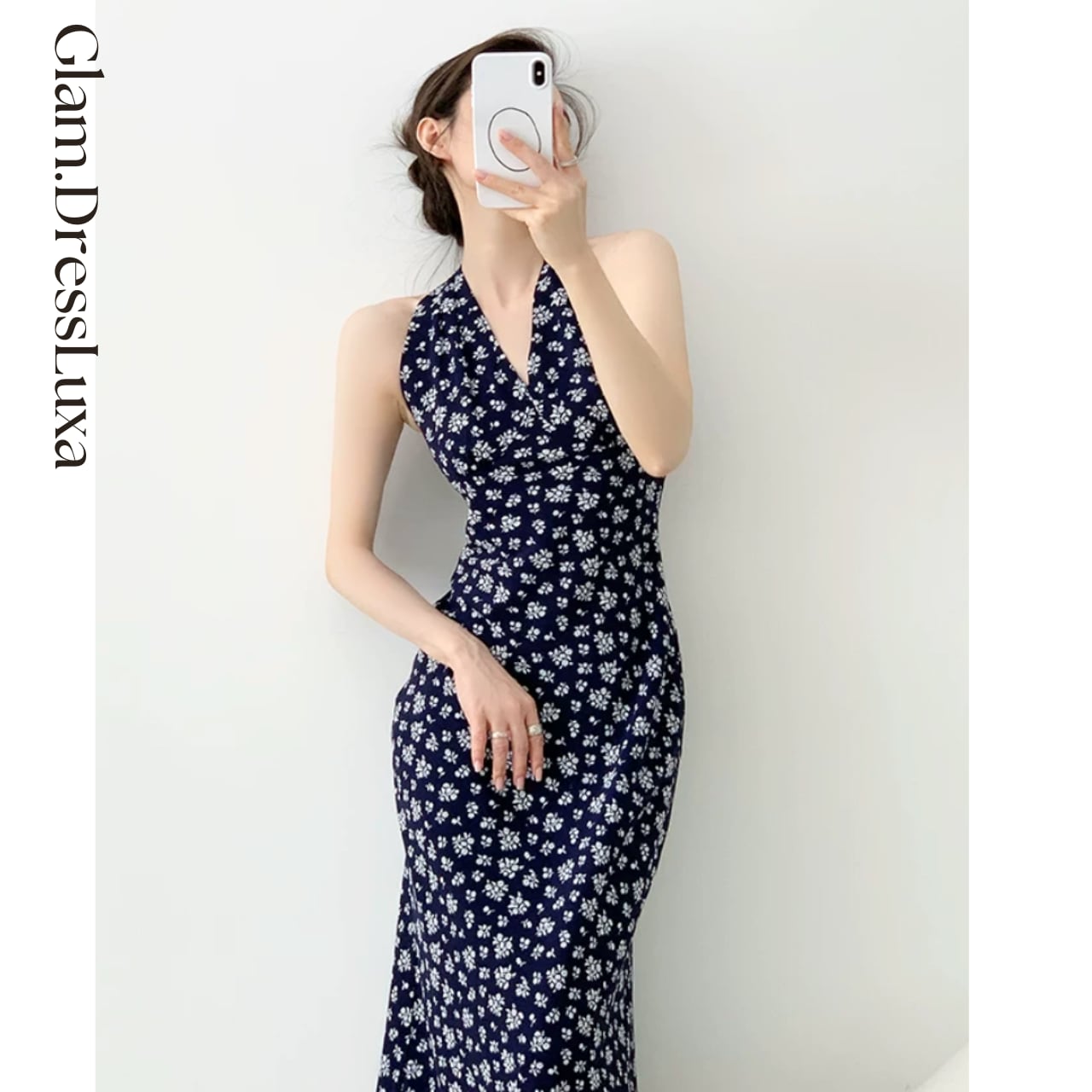 Floral Grace ホルターネックワンピース_W23