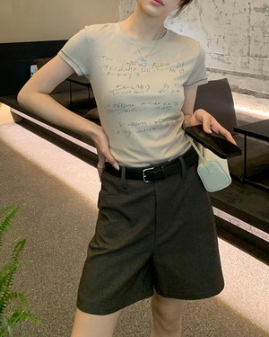 グラフィックプリント半袖Tシャツ 2color A1080