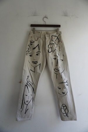 "Carny Couture × minoi" Art Denim Pants