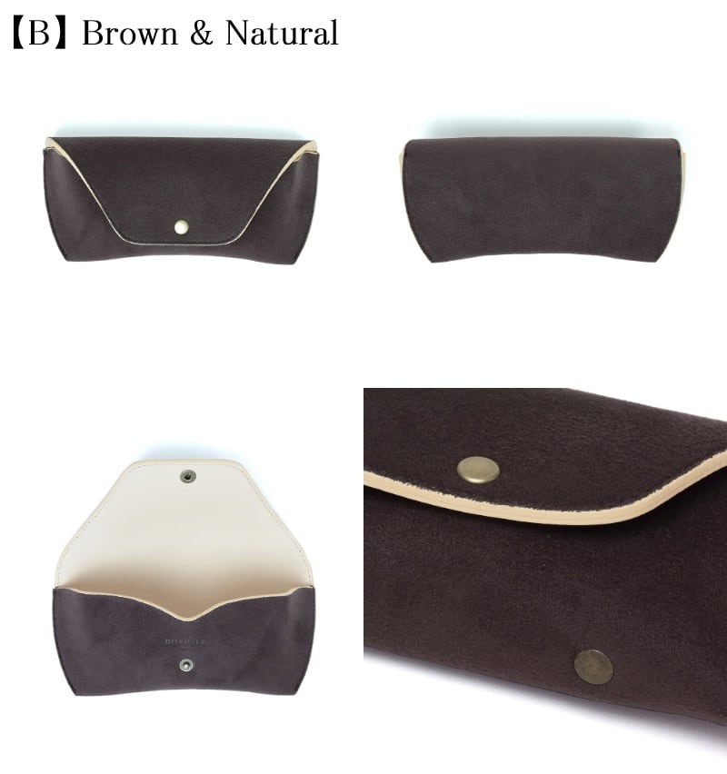 DIFFUSER 牛革 セミハード メガネケース TECH SUEDE EYEWEAR CASE