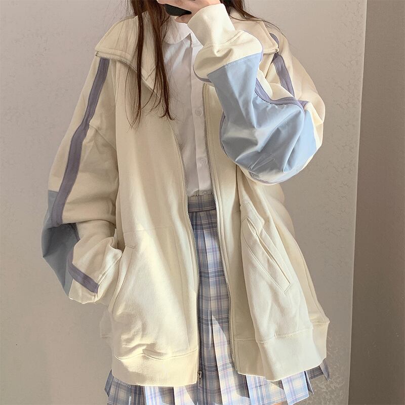 スプリングオータムジャケット カーディガンセーター ルーズトップス ロング 春物 秋物 萌量不足26941925005