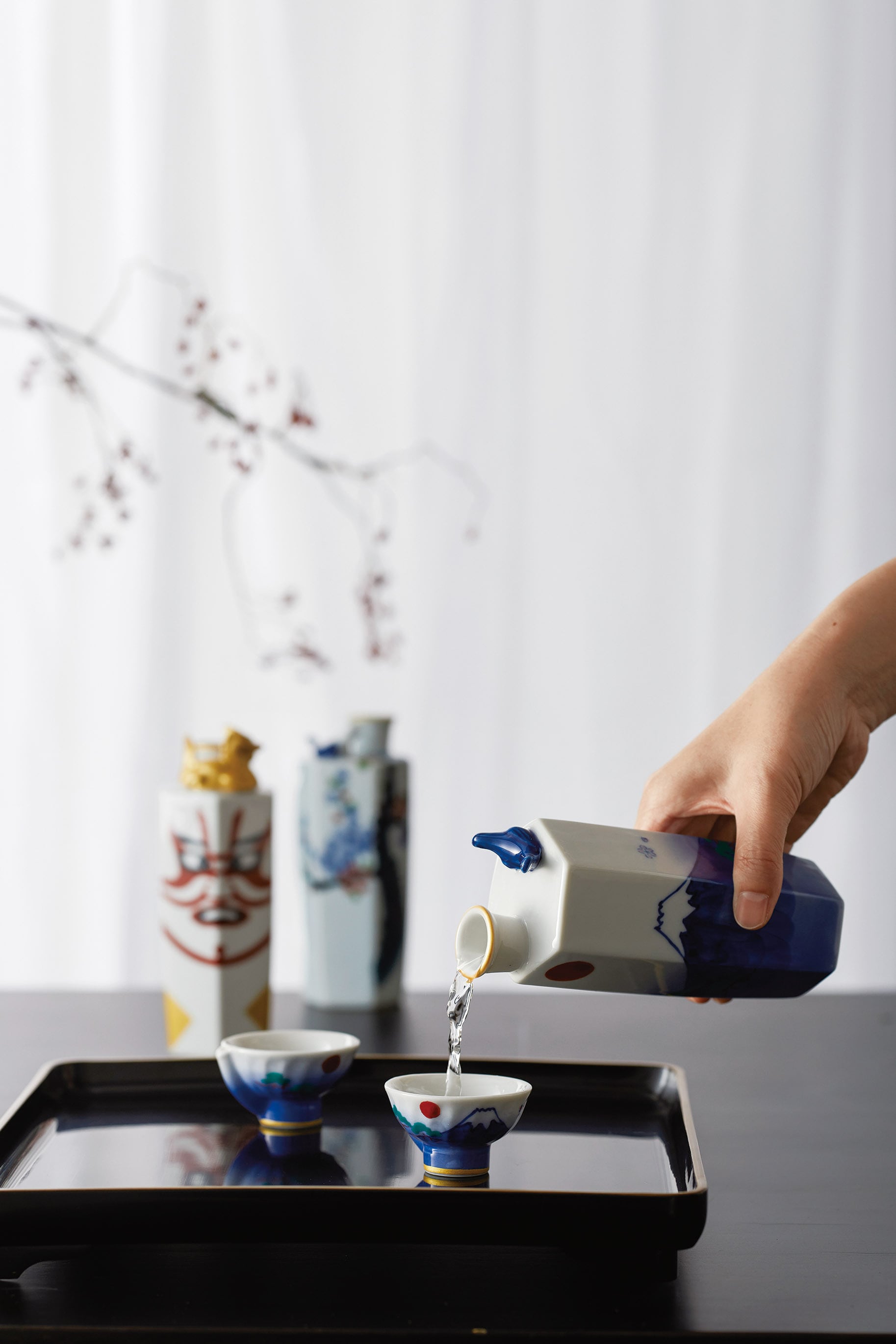 サウンド徳利・盃（梅木）セット 日本酒 音が鳴る | 丸モ高木陶器