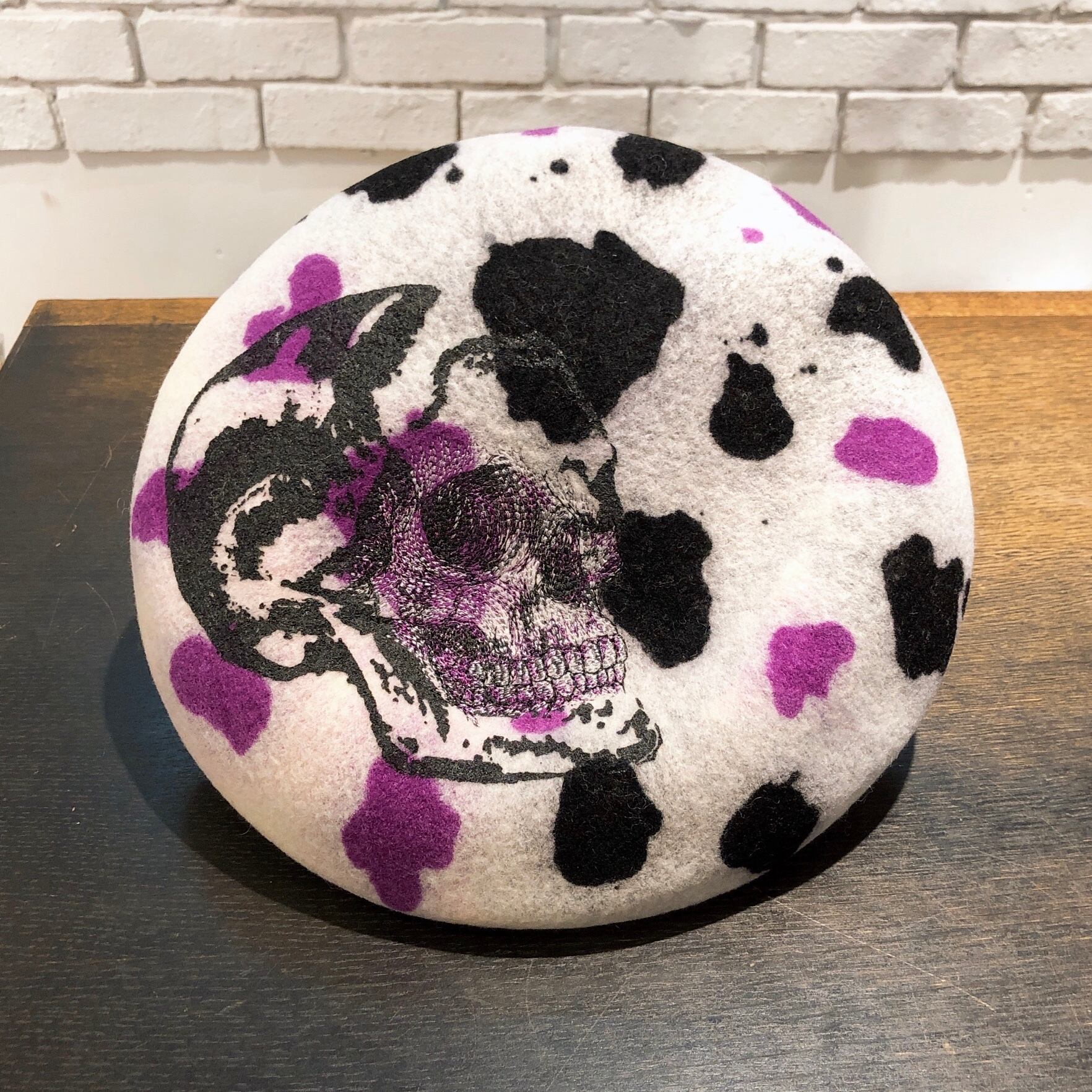 CA4LA CF SKULL PAINTING BERET