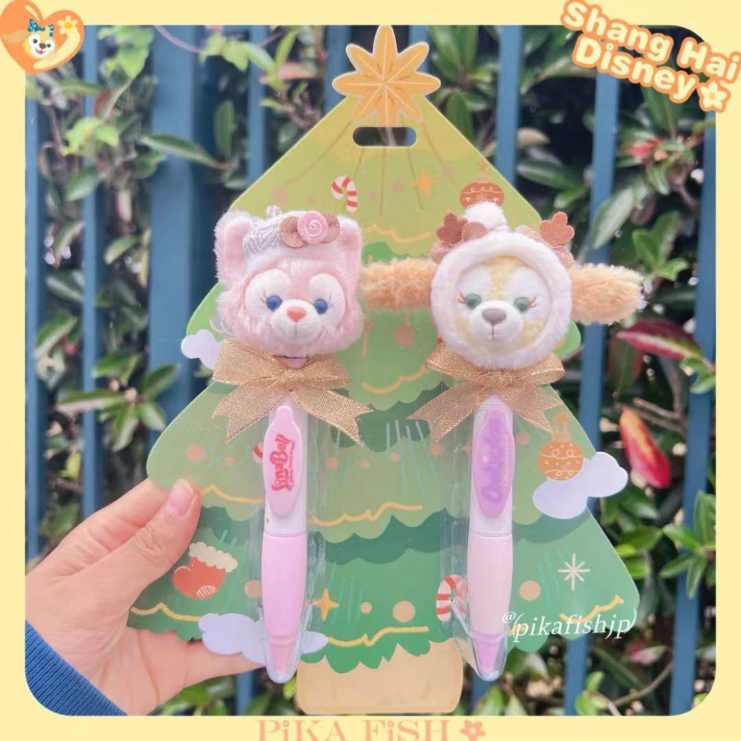写真子発送❣️上海ディズニー　リーナベルとクッキーアン　花飾りぬいぐるみ 上海】リーナベル クッキーアン ぬいぐるみボールペン 上海ディズニー