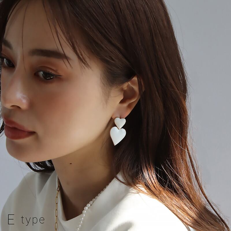 NEWカラー登場【ネコポス便】ピアス ダブルハートピアス ハート ピアス