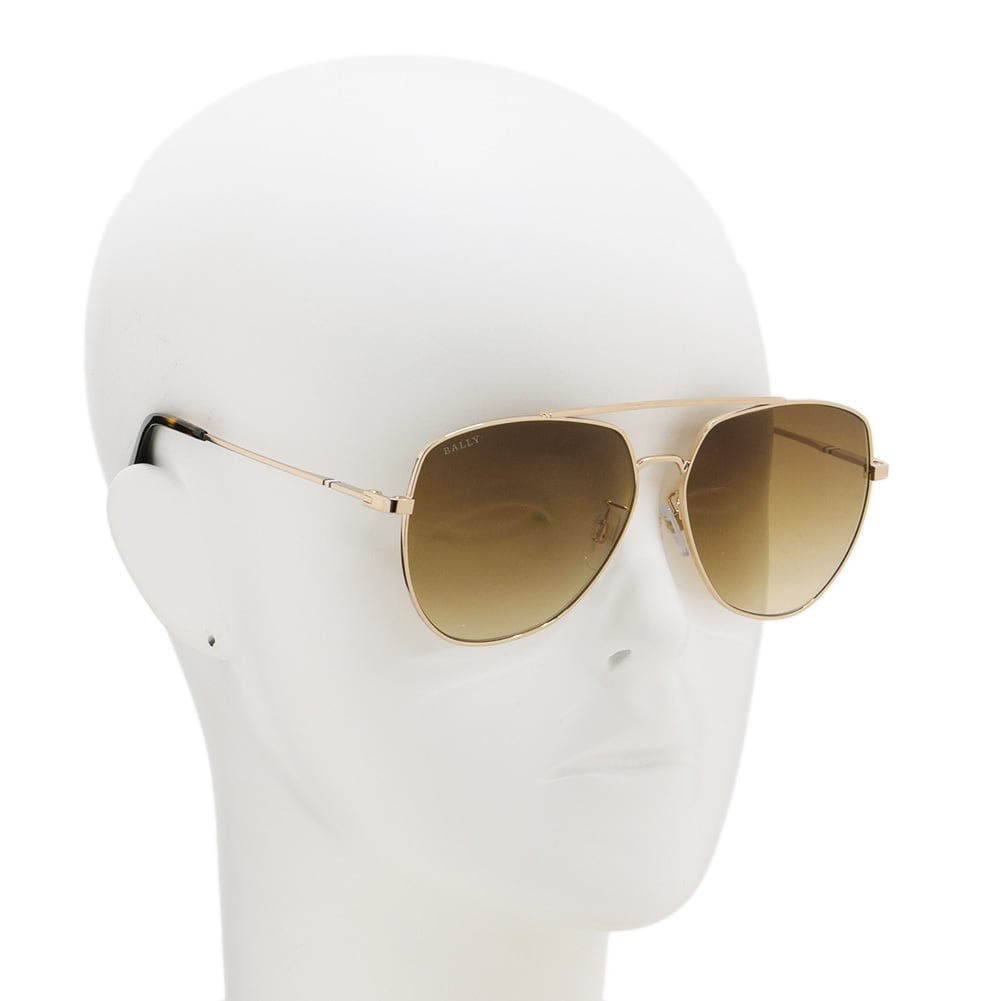 BALLY SUNGLASSES BY0100-H 28F 60 BROWN GOLD バリー サングラス UV