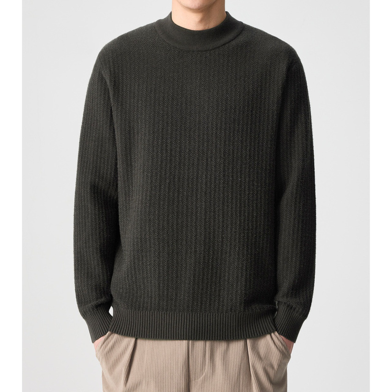 リブクルーネックニットトップス 　TB1781・画像3