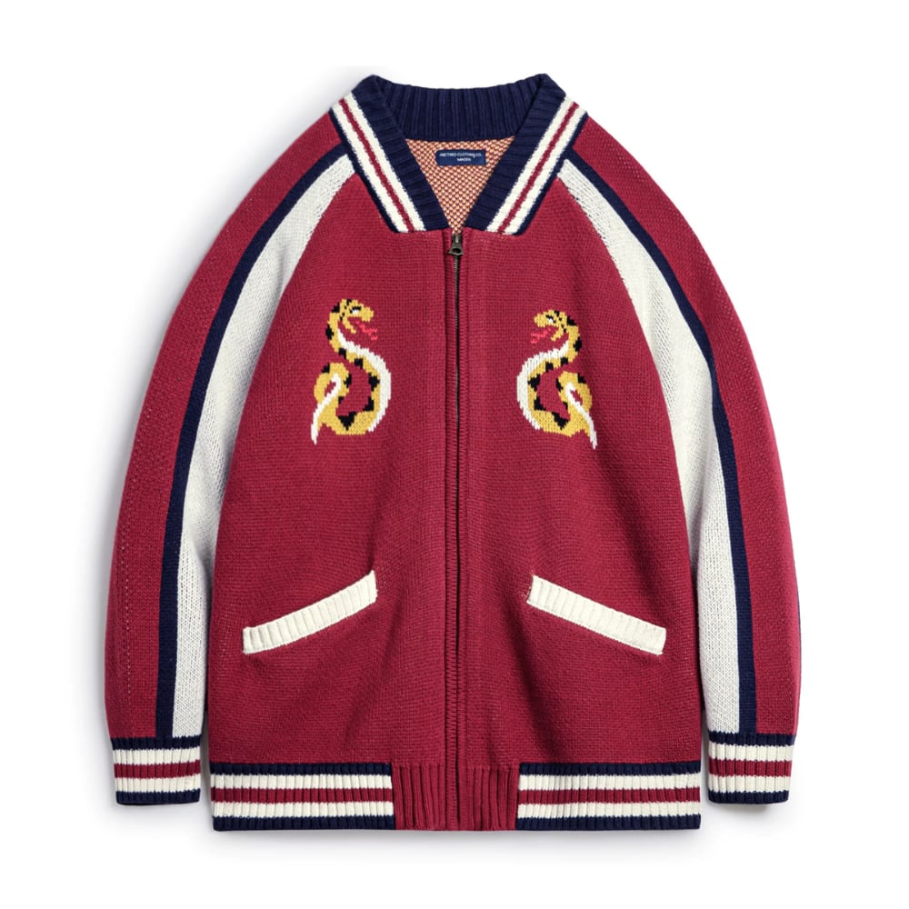 スカジャン風ニットカーディガン L0578