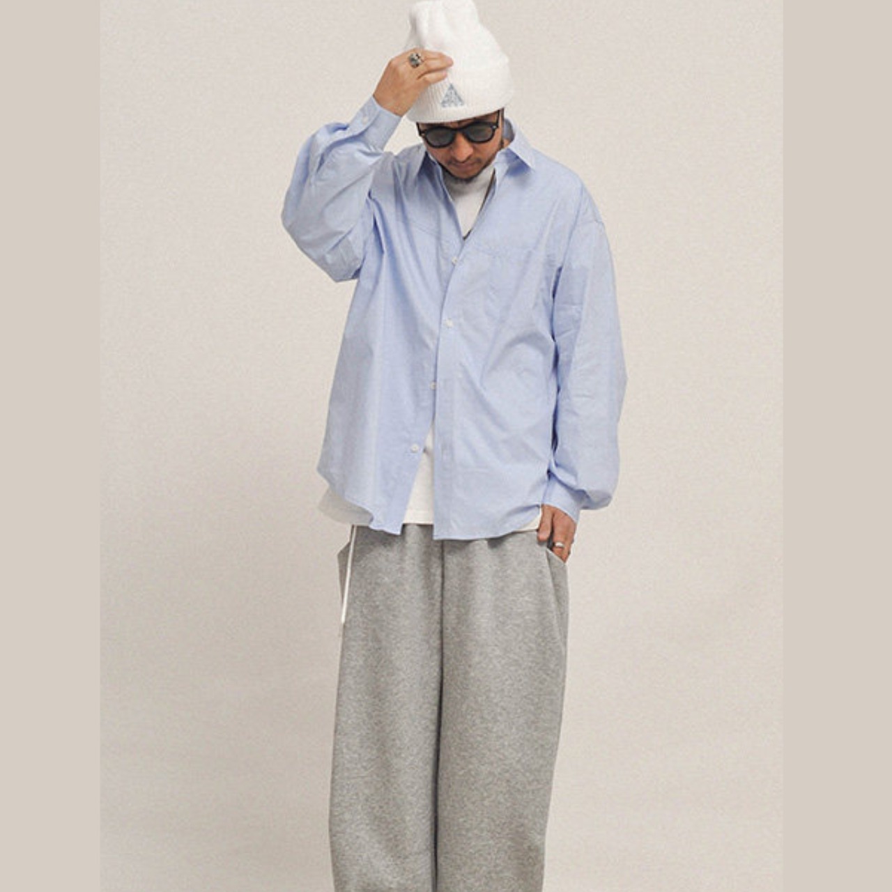 コットンオーバー・トーンシャツ A2075 - 2