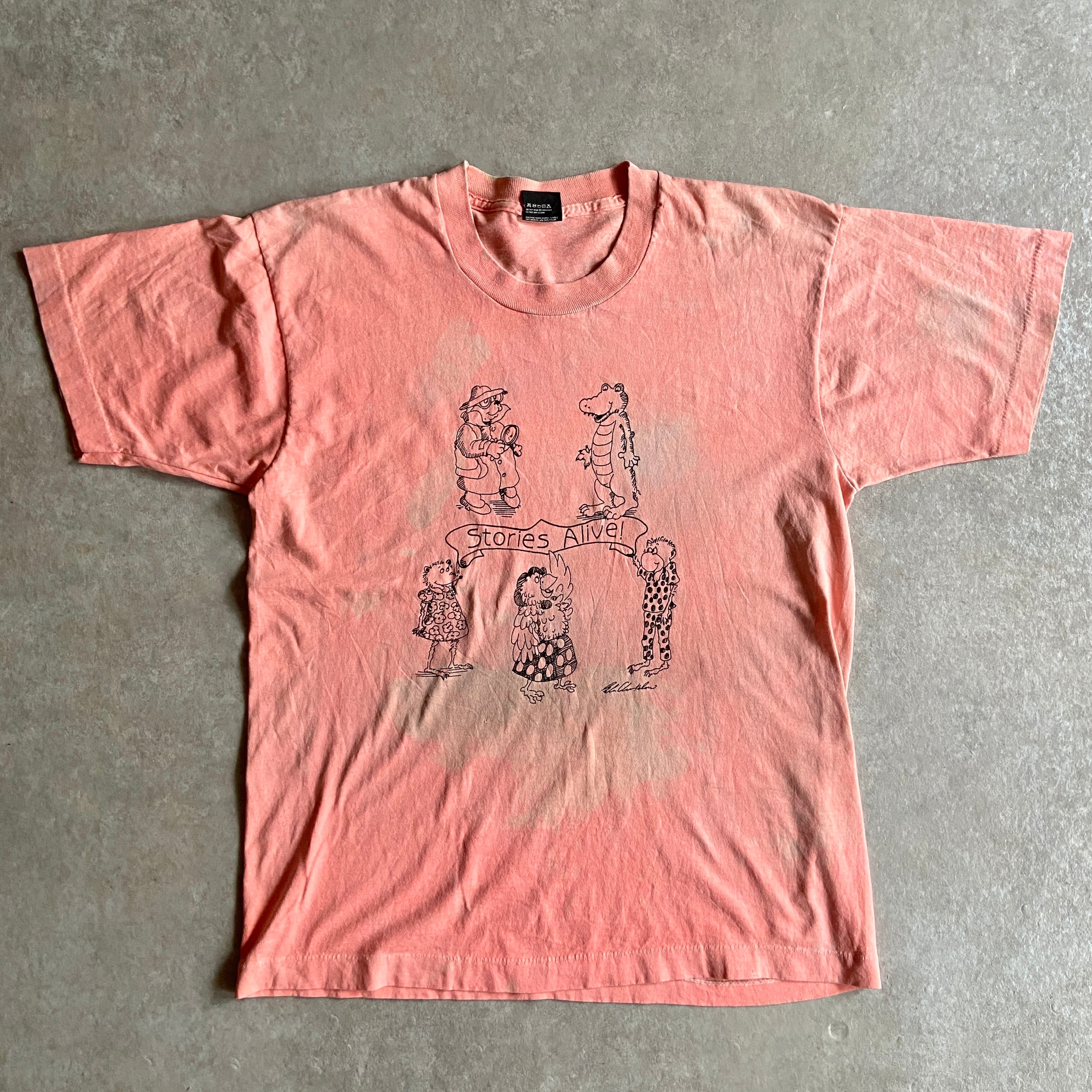1990s Animals Cartoon Tee L Made in USA G905