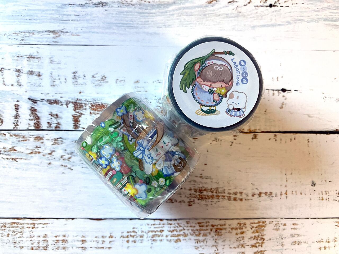 PET 小花园 7cm×5m 100cm/loop 海外マスキングテープ PET 小花园 7cm×