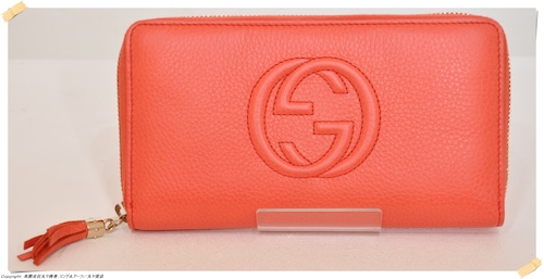 グッチ:ソーホージップアラウンドウォレット/ベゴニアピンク/308280型