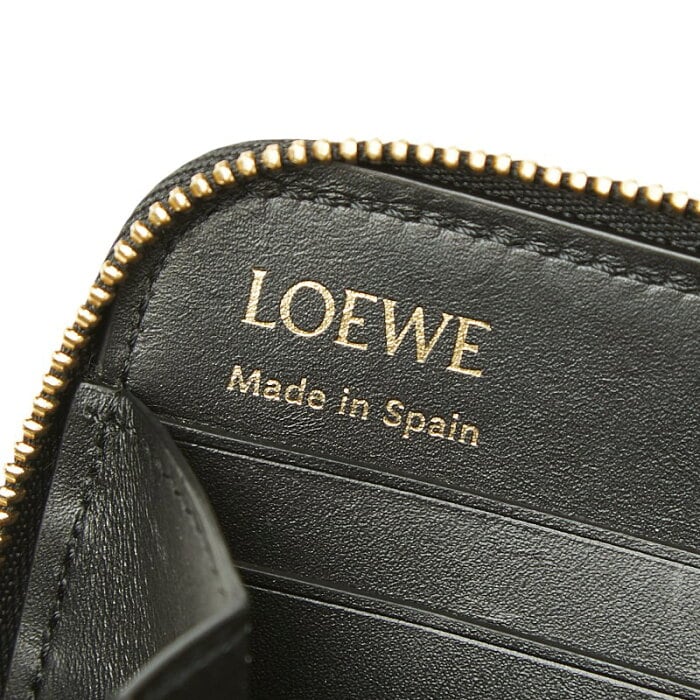 ロエベ リピートアナグラム ラウンドファスナー 長財布 ブラック