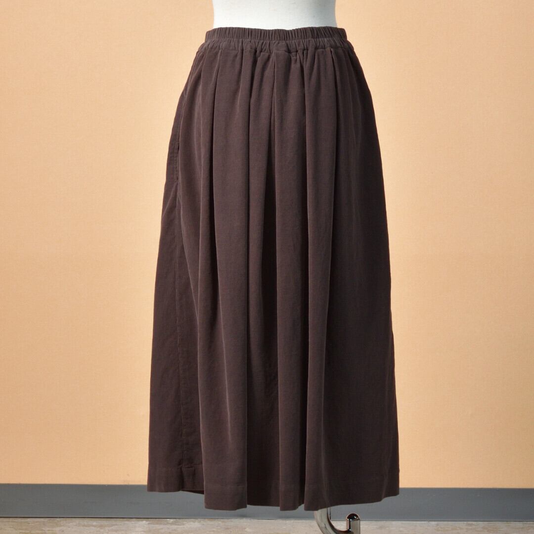 Sarahwear サラウエア アズマダキ・ファインコーデュロイ・ボックスタックスカート・ブラウン 今冬は一枚欲しいコーデュロイスカート【送料無料】