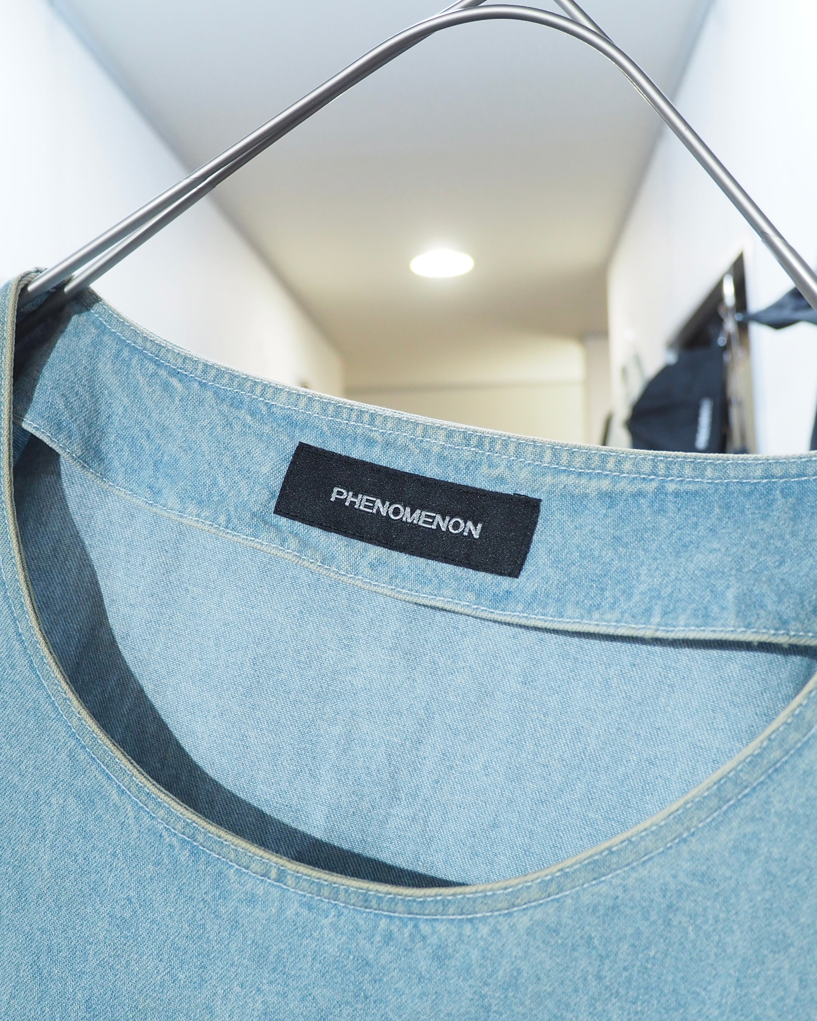 14SS " PHENOMENON " Over silhouette Denim Tee