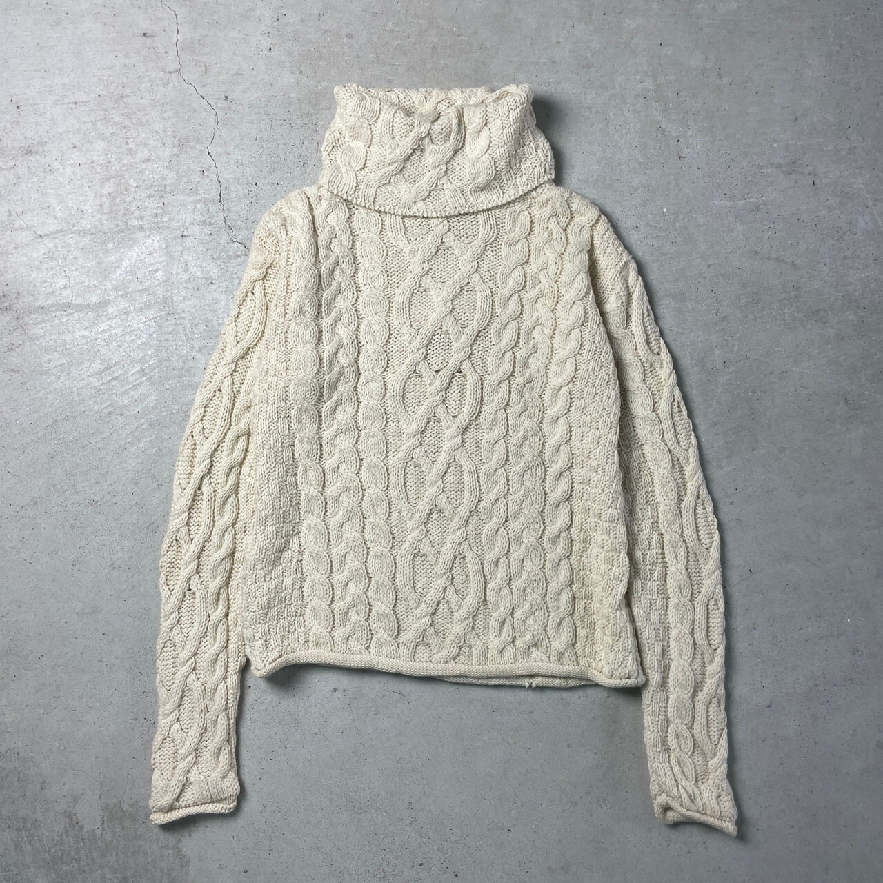 アイルランド製 Inis Crafts フィッシャーマン アランニット ウール 
