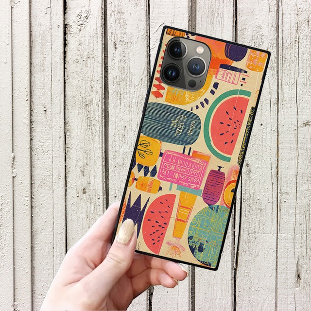 iPhoneケース スイカ 北欧レトロポップ｜果物柄のレトロポップ NOR124