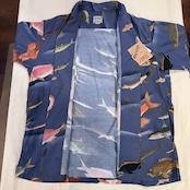 HOUSTON/ヒューストン x伊藤若冲COTTON RAYON ALOHA SHIRT(魚くし)/アロハシャツ