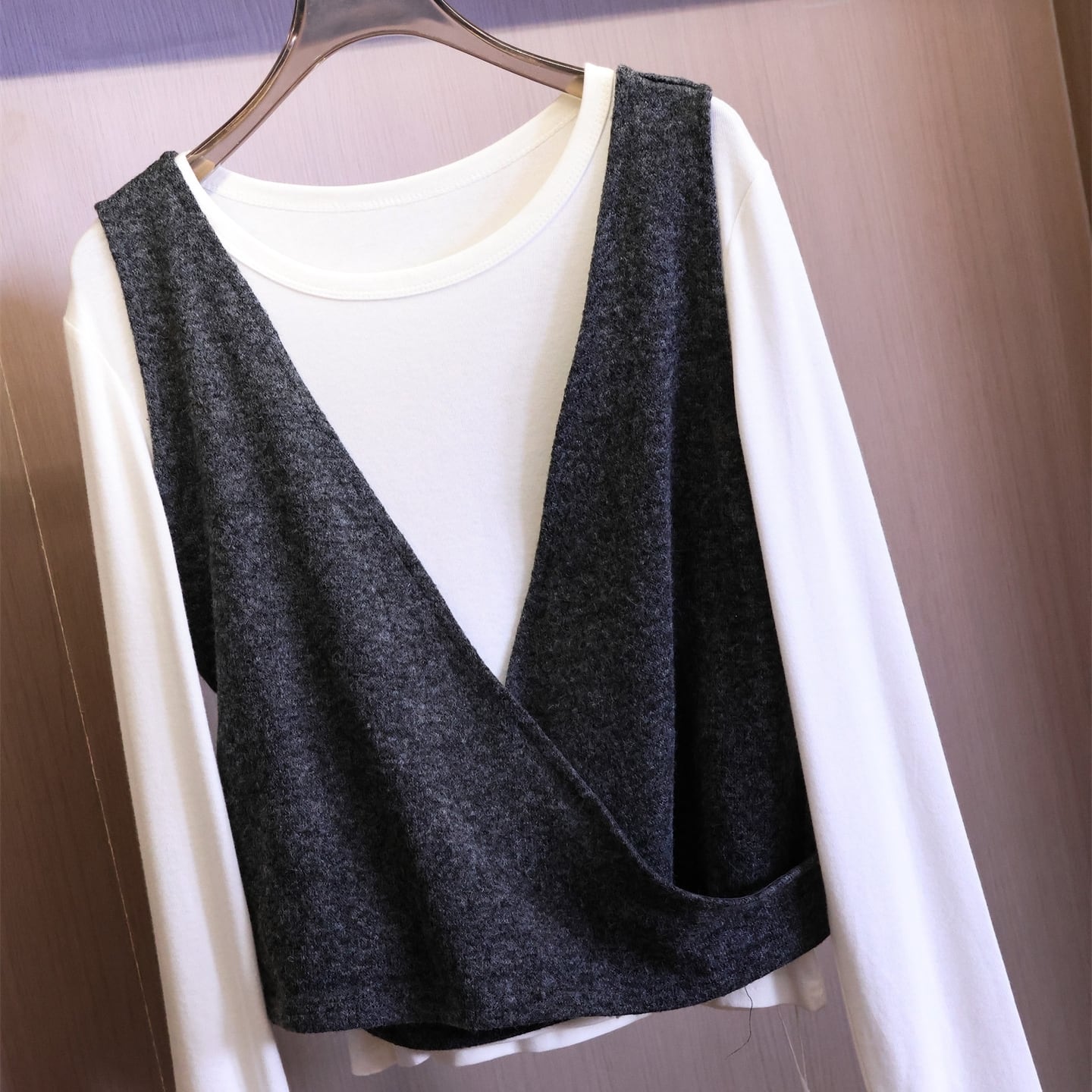 Cut and sew with wrap top TO0937