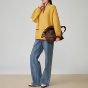 スキッパーネック ニットプルオーバー H0032