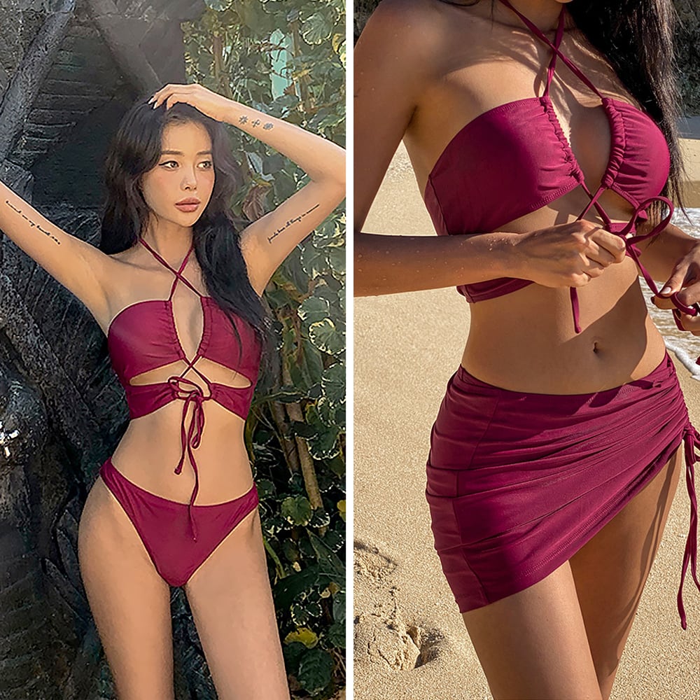 リボンブラウスセパレートスイムウェア FRAY I.D（フレイアイディー）の「リボンブラウスセパレート