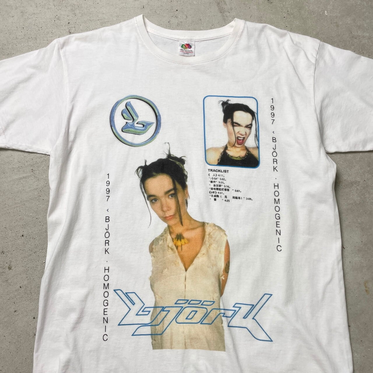 BJORK ビョーク バンドTシャツ バンT メンズL 古着 ブートレグ フォト 