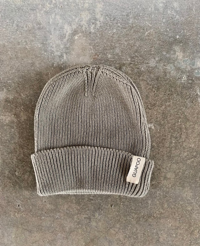 GUAPOO  SOFT KNIT BEANIE | SMOKE ビーニー　帽子　ニット帽　子供用帽子　コットン　海外子供服　日本未入荷