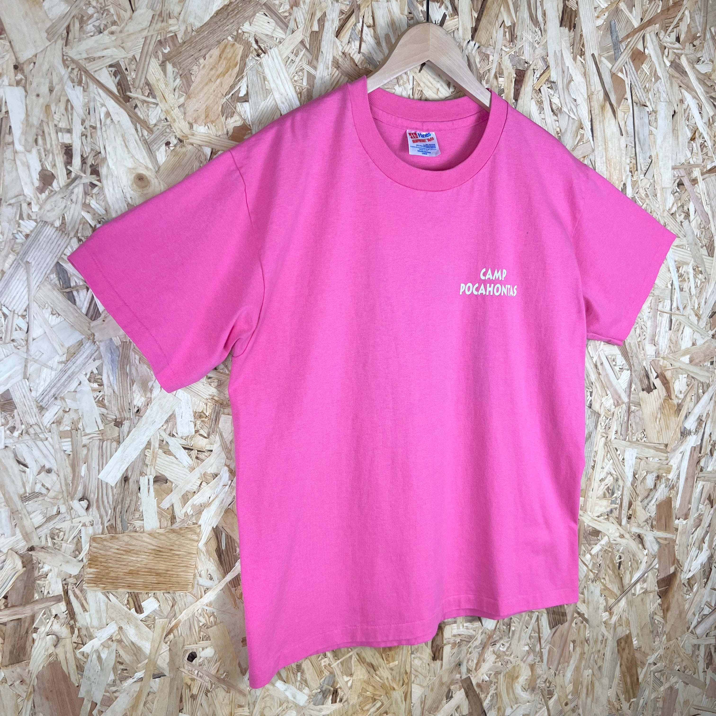 ☆USA製 90s HANES ヘインズ T-sh 両面 プリント 企業 Tシャツ サイズ