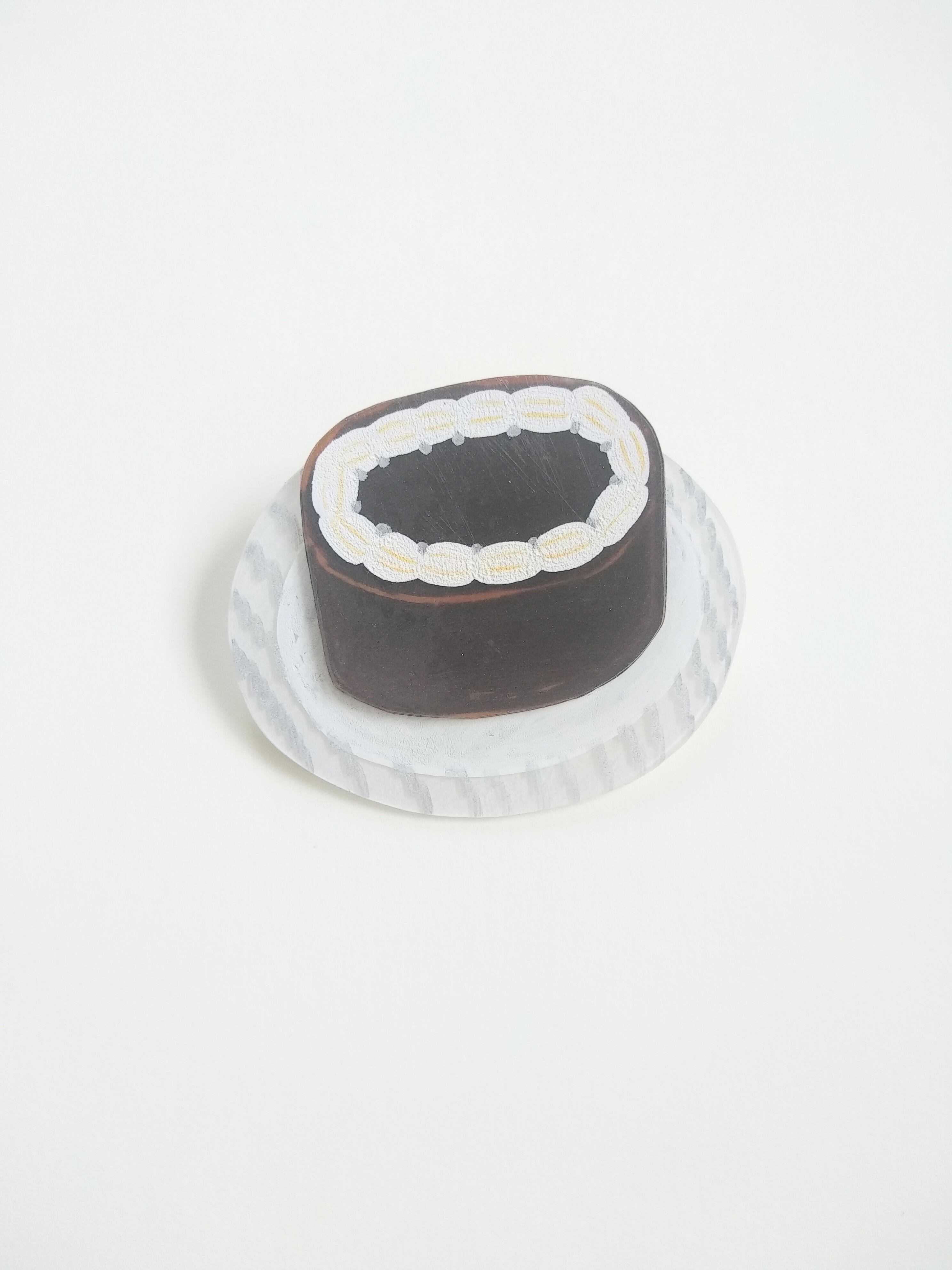 ヘンテコ ブローチ 「純喫茶のバターケーキ」