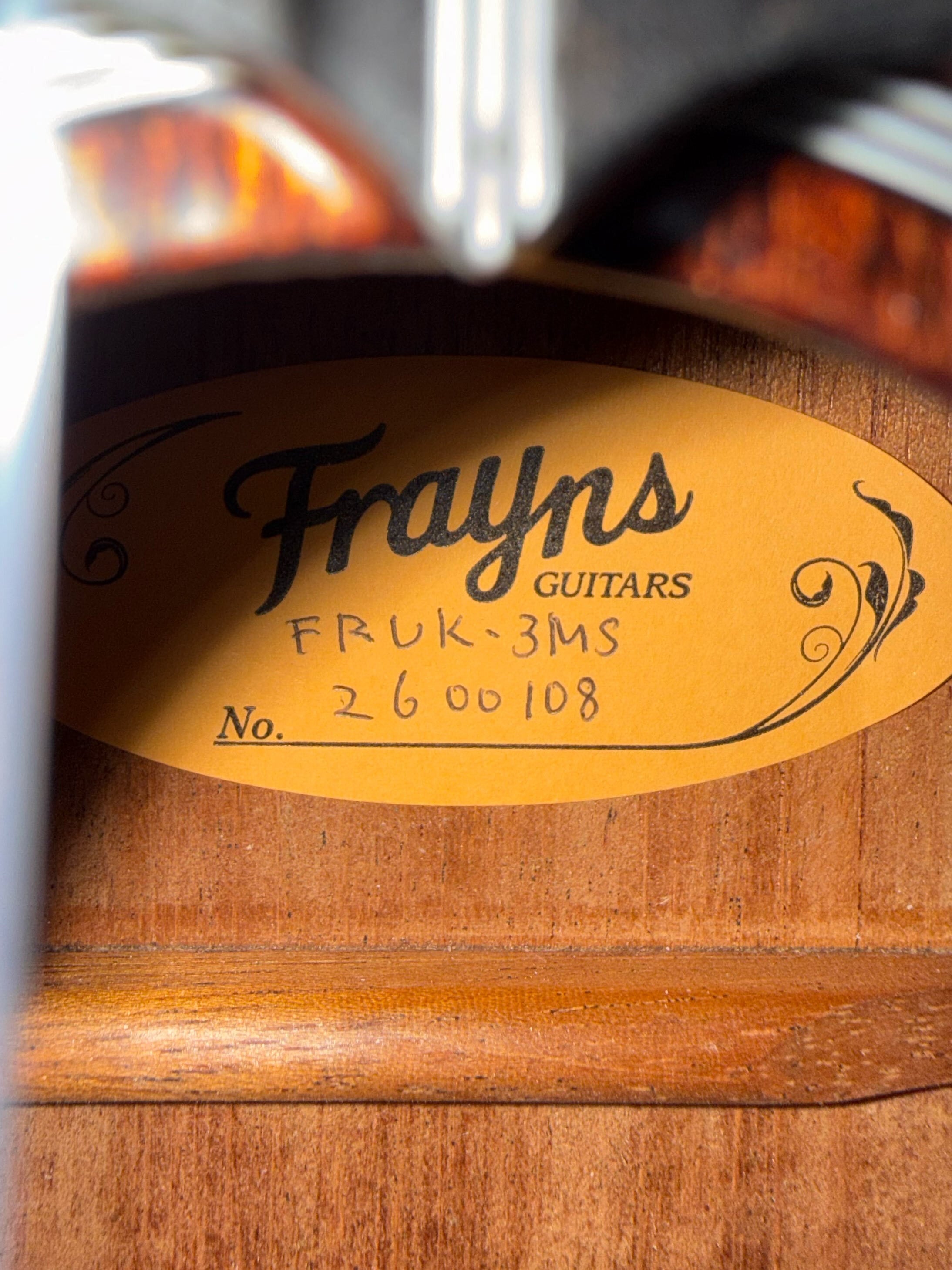 Frayns Guitars フレインズ ウクレレ FRUK-3MS #2600108 ホンジュラス