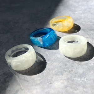 clear ring (#White,#Blue,#Yellow)