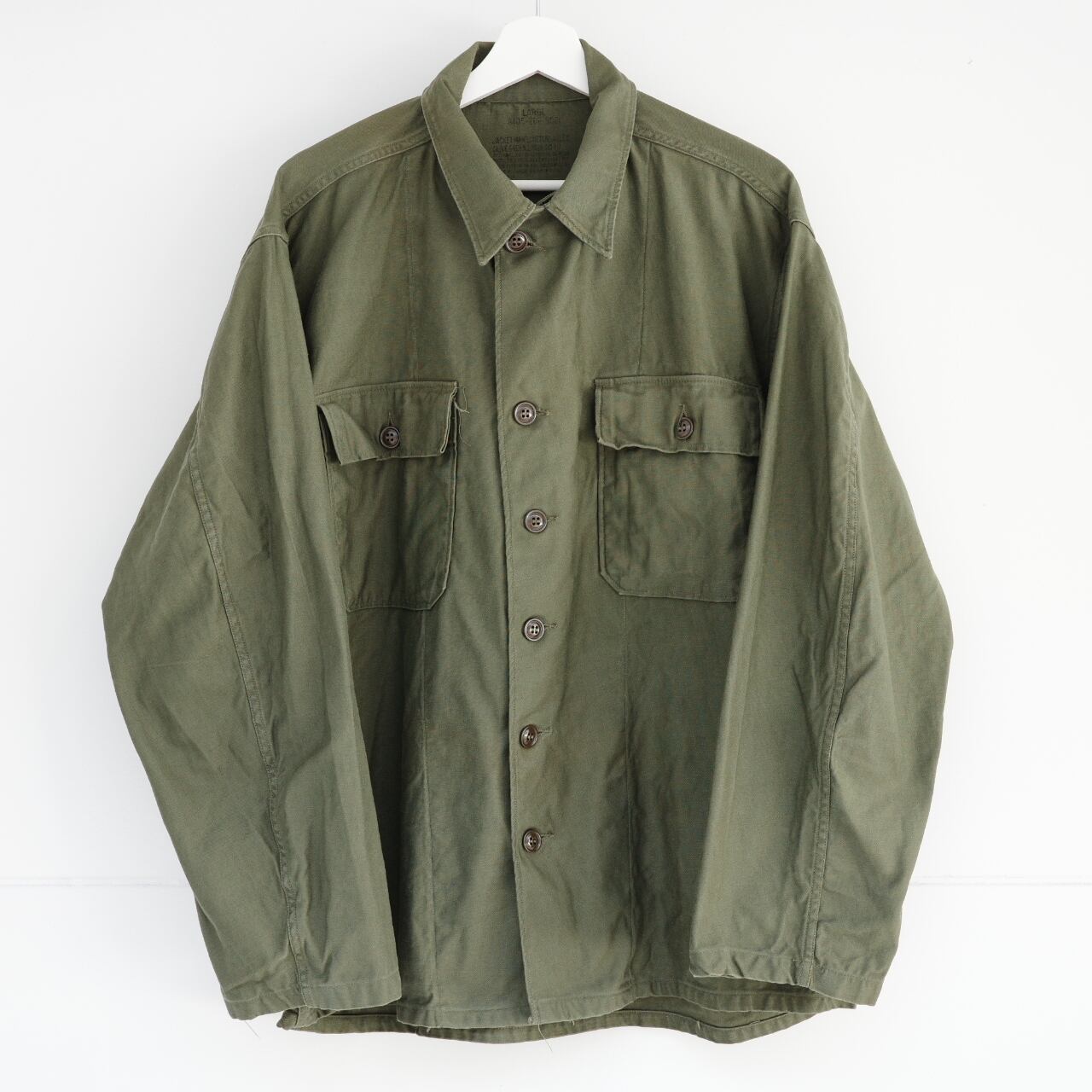 40s vintage U.S. ARMY OG-107 cotton sateen utility shirt コットン 