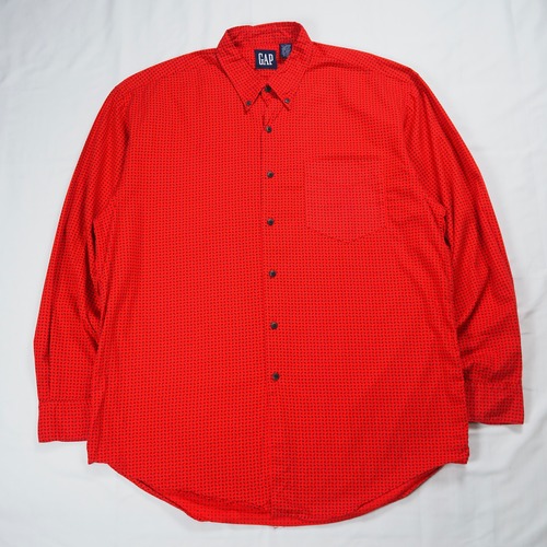 90’s OLD GAP コットンシャツ Lサイズ レッド