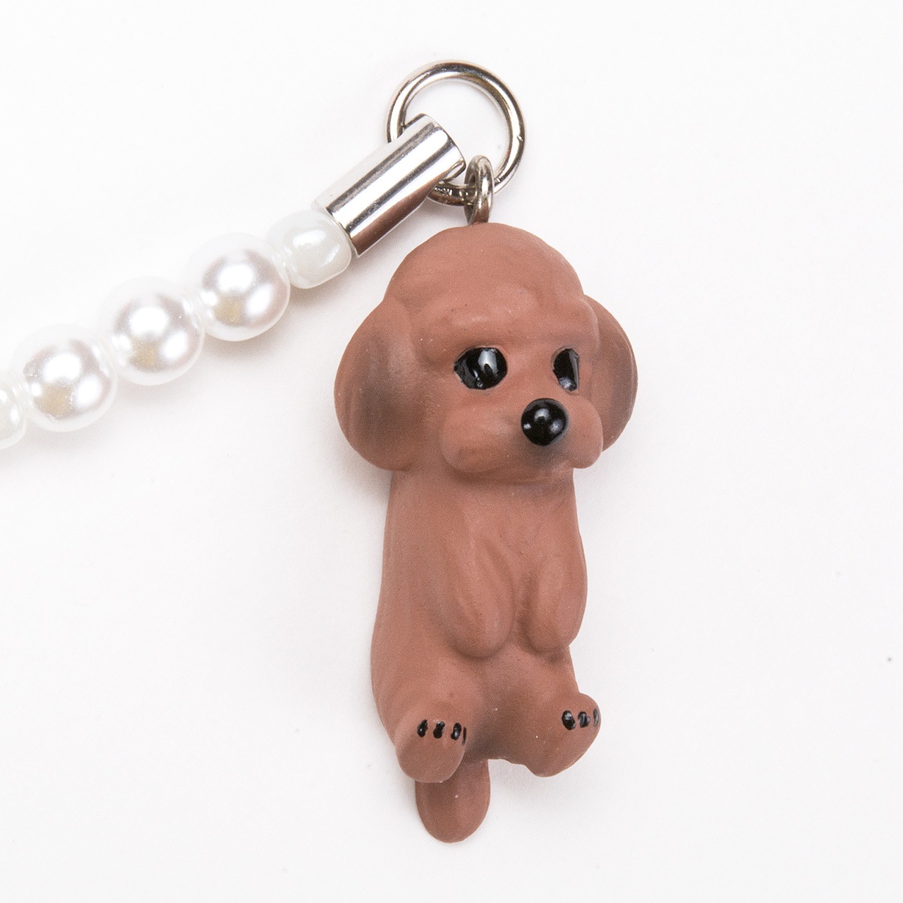 Dog 92 Toy Poodle トイプードル レッド ビーズ ストラップ DN-8001