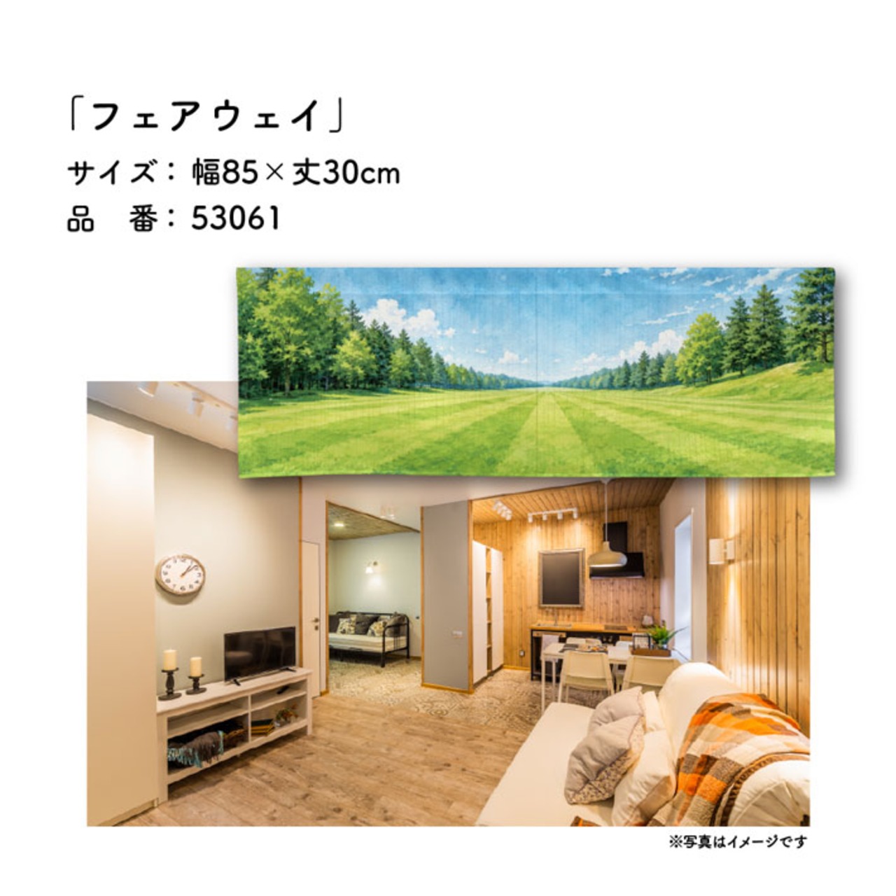 【受注生産】のれん ゴルフ フェアウェイ 85×30cm 53061