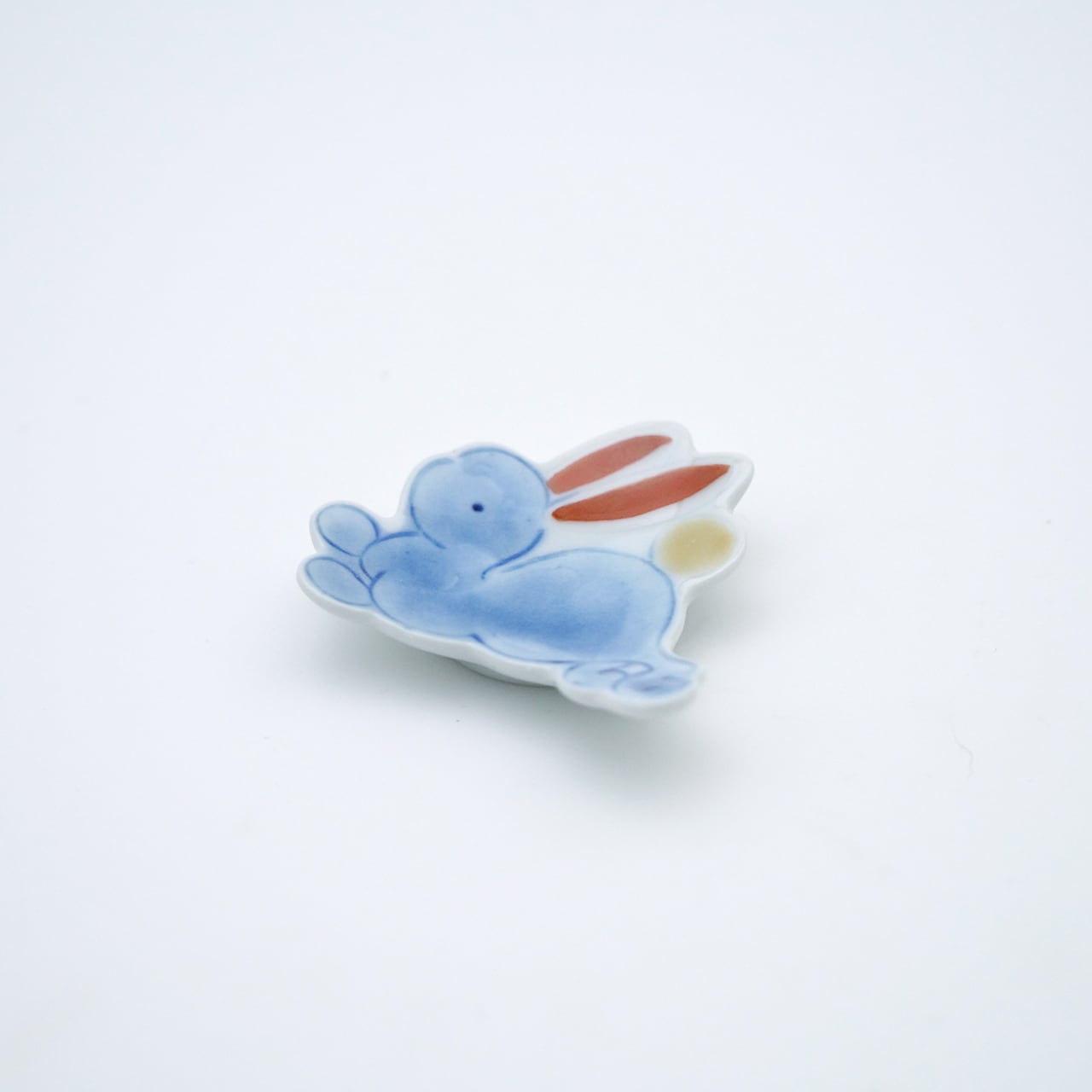 染濃色絵うさぎ型箸置