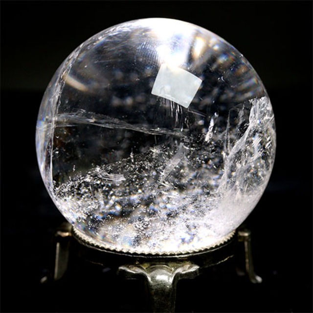 〔D447-10〕約58mm ブラジル ミナスジェライス州 天然水晶 天然クォーツ スフィア 水晶  丸玉 1個【メール便不可】