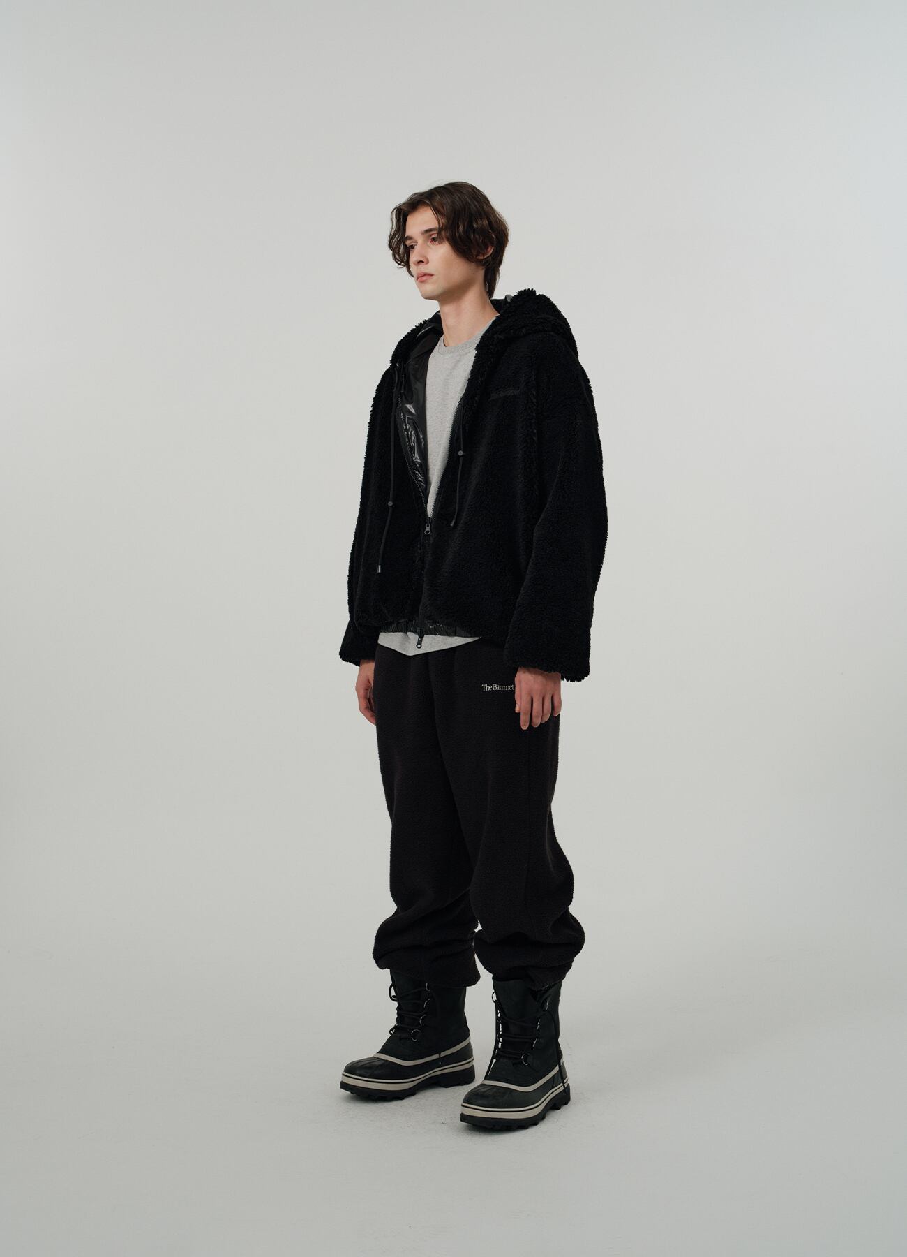ジャケット・アウター TheBarnnet SnuggleReversibleHoodedJacket 1月初旬発送 [The Barnnet] Black Eco-Shearling Snuggle Reversible