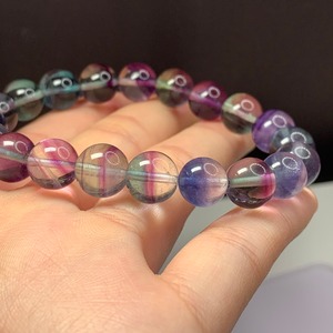 A16.可愛い色合い♪多彩なグラデーションフローライトブレスレット