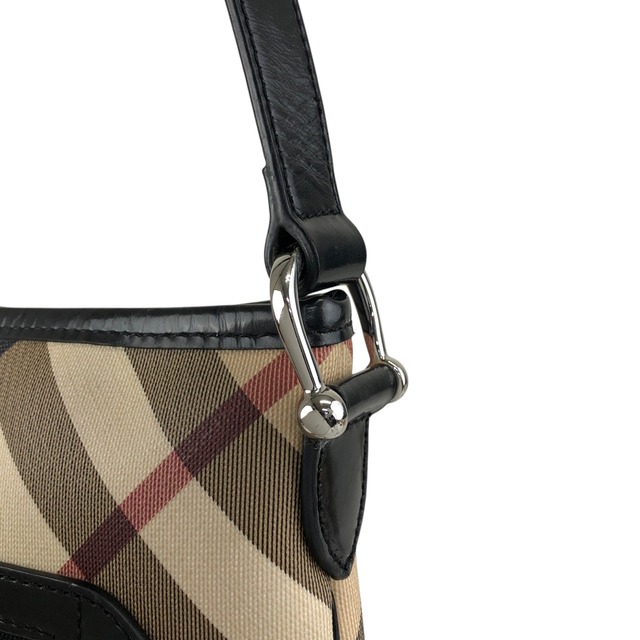 BURBERRY バーバリー メガチェック ショルダーバッグ ベージュ ブラック PVC エナメル vintage ヴィンテージ オールド xpjitp